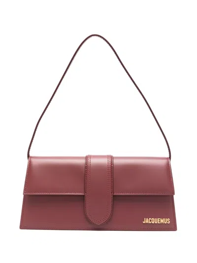 Shop Jacquemus Red Le Bambino Long Leather Shoulder Bag