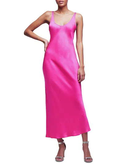 Shop L Agence Womens Shimmer Maxi Slip Dress In Multi