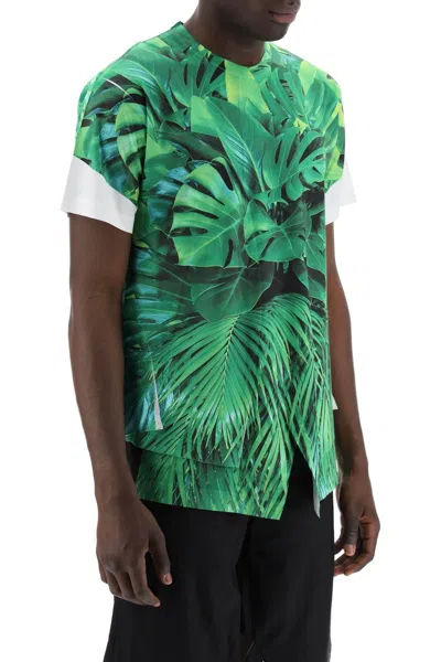 Shop Comme Des Garçons Homme Deux Jungle Print T-shirt With In Green