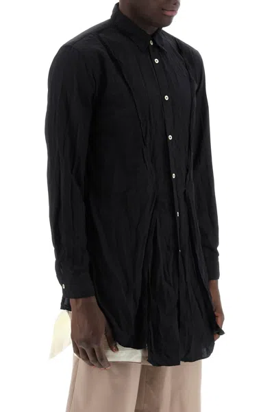 Shop Comme Des Garçons Homme Deux Maxi Shirt With Asymmetrical Hem In Black