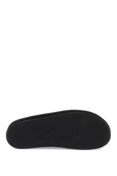 Shop The Row Hugo Suede Leather Sabot Shoe For In Black