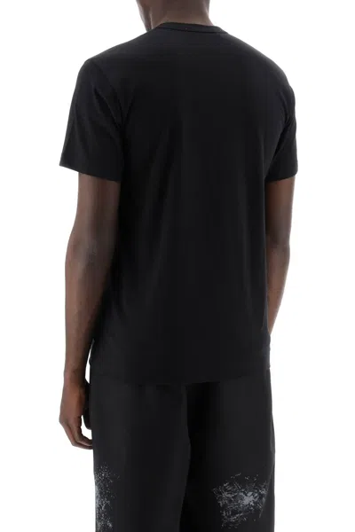Shop Comme Des Garçons Shirt Logo Print T-shirt In Black