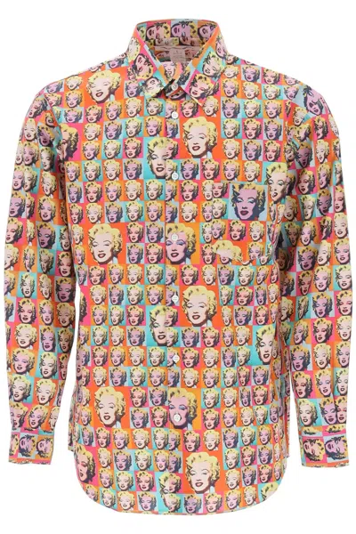 Shop Comme Des Garçons Shirt Marilyn Monroe Printed Shirt In Multicolor