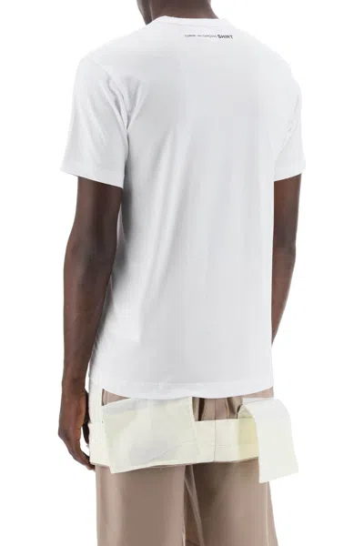 Shop Comme Des Garçons Shirt Logo Print T-shirt In White