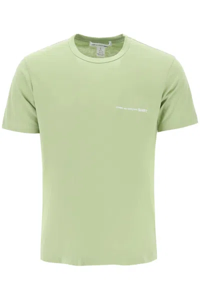 Shop Comme Des Garçons Shirt Logo Print T-shirt In Green