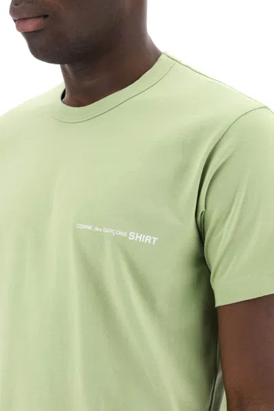 Shop Comme Des Garçons Shirt Logo Print T-shirt In Green