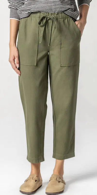 Shop Lilla P Utility Pant In Army In Green