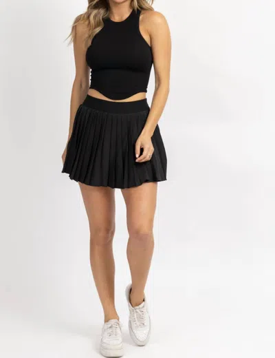 Shop Mable Pleated Elastic Tennis Skirt In Black