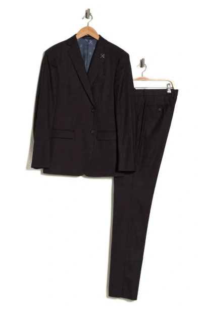 John Varvatos Bleecker Wool Blend Suit In Burgundy