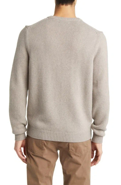 Shop Scott Barber Cashmere & Cotton Crewneck Sweater In Driftwood