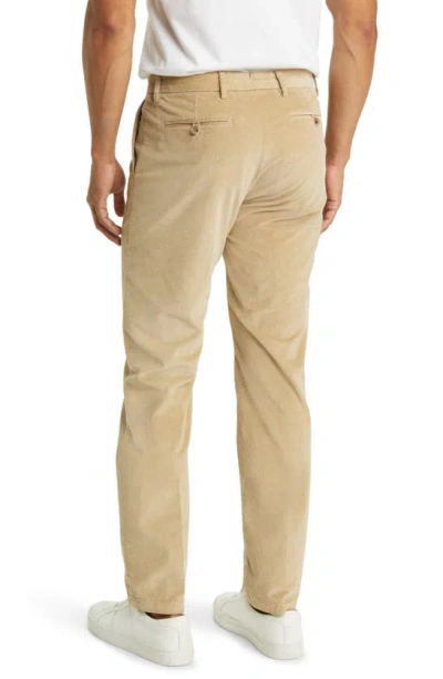 Scott Barber Supima Cotton Stretch Corduroy Chino Pants In Khaki