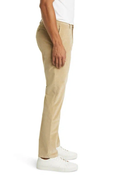 Scott Barber Supima Cotton Stretch Corduroy Chino Pants In Khaki