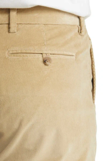 Scott Barber Supima Cotton Stretch Corduroy Chino Pants In Khaki