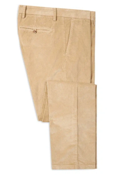 Scott Barber Supima Cotton Stretch Corduroy Chino Pants In Khaki