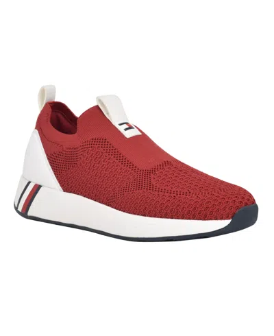 Shop Tommy Hilfiger Women's Aminaz Casual Slip-on Sneakers In Red,white