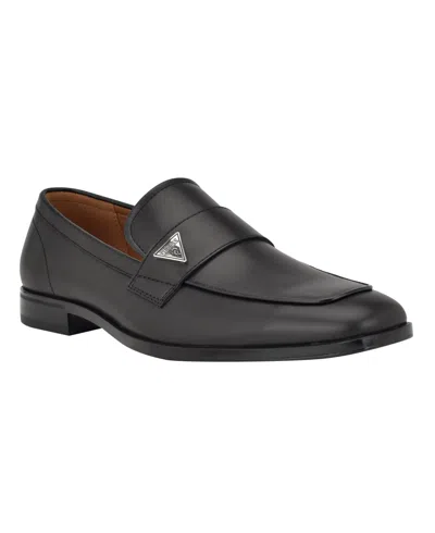 Shop Guess Men's Holt Slip On Ornamented Dress Loafers In Black