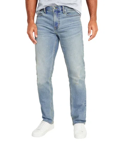 Shop Blu Rock Men's Flex Stretch Slim Straight Jeans In Light Blue