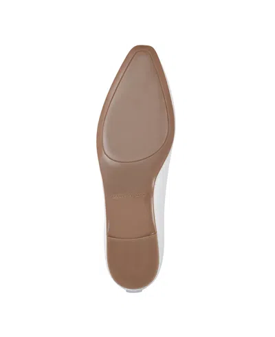 Shop Marc Fisher Women's Seltra Almond Toe Slip-on Dress Flat Loafers In Light Natural Raffia- Manmade