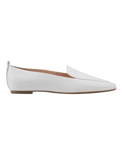 Shop Marc Fisher Women's Seltra Almond Toe Slip-on Dress Flat Loafers In Light Natural Raffia- Manmade