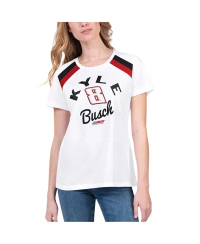 Shop G-iii 4her By Carl Banks Women's  White Kyle Busch Score T-shirt