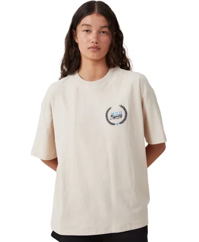 Shop Cotton On Women's The Boxy Graphic T-shirt In Monaco,stone