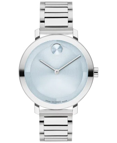 Shop Movado Women Bold Evolution 2.0 Swiss Quartzstainless Steel 34mm Watch In Silver-tone