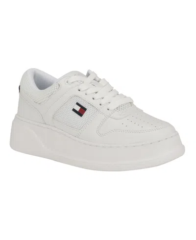 Shop Tommy Hilfiger Women's Gaebi Lace-up Fashion Sneakers In White