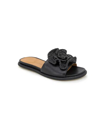 Shop Gentle Souls Women's Lucy Slip-on Sandals In Black- Plastic,leather