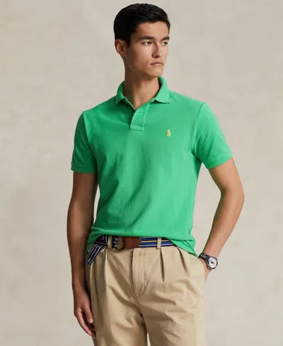 Shop Polo Ralph Lauren Men's Classic-fit Mesh Polo In Classic Kelly