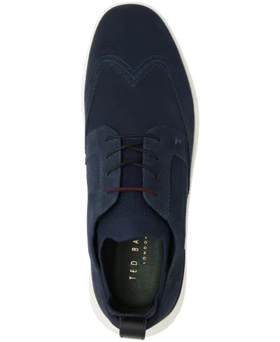 Shop Ted Baker Men's Halton Derby Lace Up Sneakers In Navy