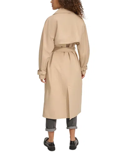 Shop Levi's Women's Classic Relaxed Fit Belted Trench Coat In Khaki