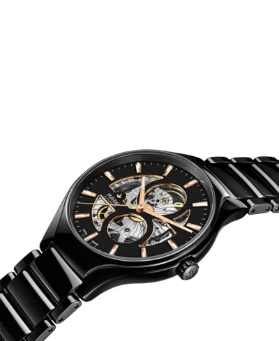 Rado Unisex Swiss Automatic True Black High-tech Ceramic Bracelet Watch 40mm In No Color
