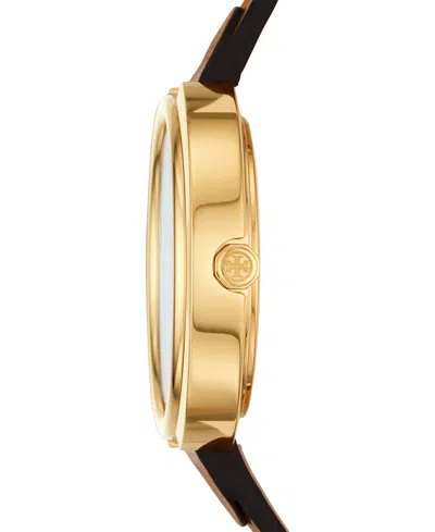 Tory Burch Women's The Miller Luggage Leather Strap Watch 36mm In Brown