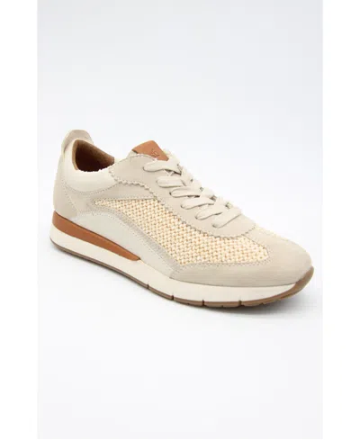Shop Gentle Souls Women's Juno Lace-up Sneakers In Stone Leather