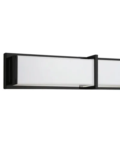 Shop Dainolite 5" Metal Winston 72w Vanity Light With Acrylic Diffuser In Matte Black,white
