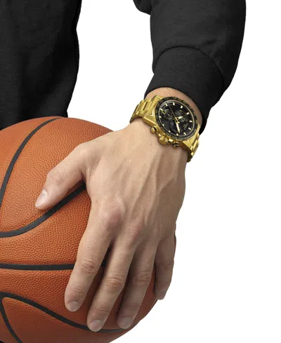 Tissot Men's Swiss Chronograph Supersport Gts Gold Pvd Stainless Steel Bracelet Watch 46mm In No Color