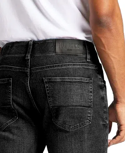 Shop Blu Rock Men's Flex Stretch Slim Straight Jeans, Pack Of 2 In Black,light Blue