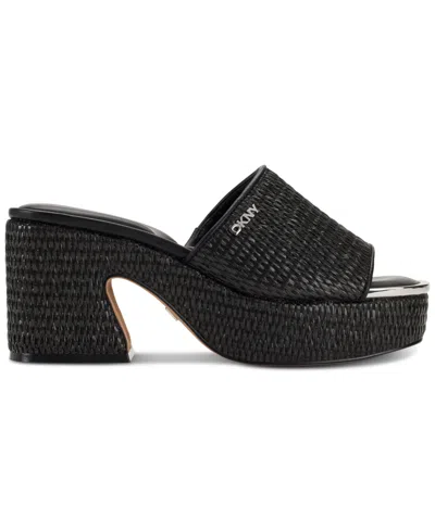 Shop Dkny Women's Desirae Slip-on Espadrille Platform Sandals In Natural