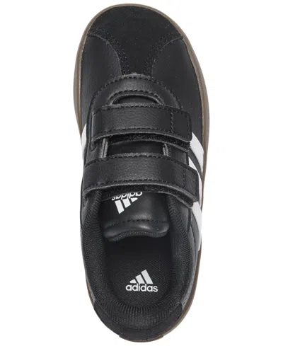 Adidas Originals Toddler Kids Vl Court 3.0 Fastening Strap Casual Sneakers From Finish Line In Black,white