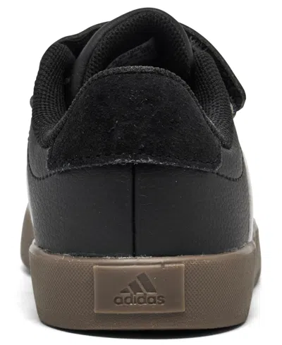 Adidas Originals Toddler Kids Vl Court 3.0 Fastening Strap Casual Sneakers From Finish Line In Black,white