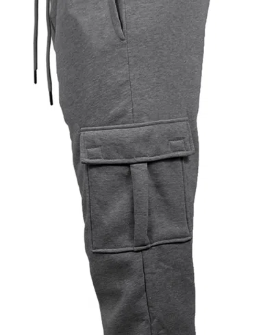 Blue Ice Men's Heavyweight Fleece-lined Cargo Jogger Sweatpants-4pk In B-c-n-hg