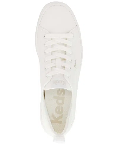 Keds Women's Skyler Canvas Lace-up Platform Casual Sneakers From Finish Line In White