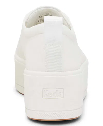 Keds Women's Skyler Canvas Lace-up Platform Casual Sneakers From Finish Line In White