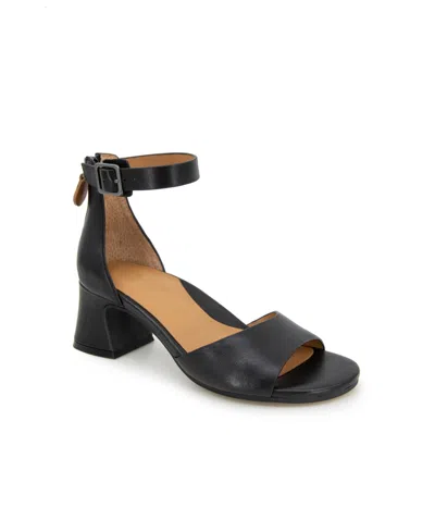 Shop Gentle Souls Women's Iona Zipper Sandals In Black Leather