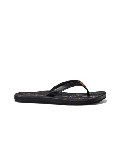 Shop Reef Women's Zen Love Ii Sandals In Black