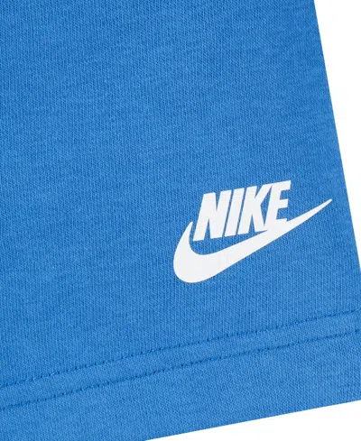 Shop Nike Toddler Boys Fleece Short Set In Light Photo Blue