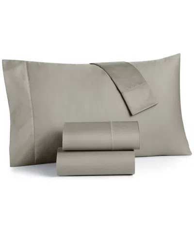 Shop Charter Club Damask Solid 550 Thread Count 100% Cotton 4-pc. Sheet Set, Queen, Created For Macy's In Smoke