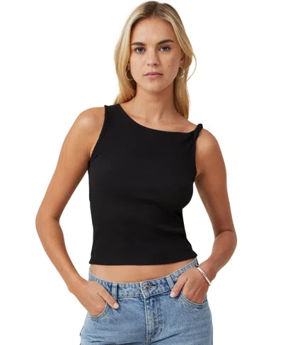 Shop Cotton On Women's Margot Off The Shoulder Tank Top In Black