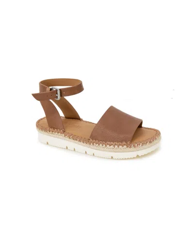 Shop Gentle Souls Women's Lucille Buckle Sandal In Luggage Leather