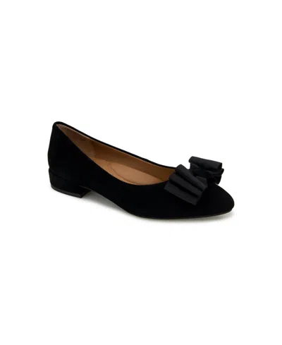 Shop Gentle Souls Women's Atlas Slip-on Flats In Black- Suede,textile